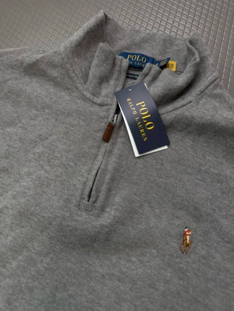 ポロ グレー ハーフジップアップ ♥ XL
