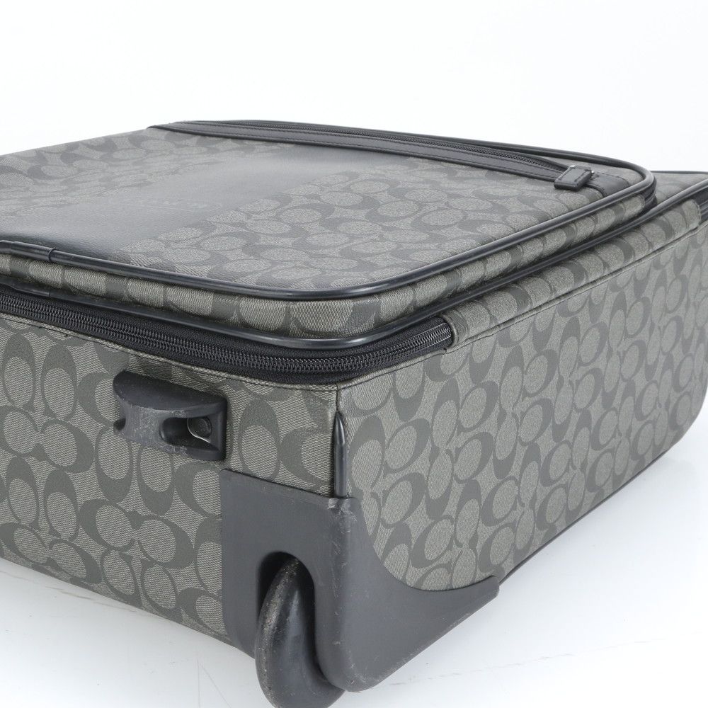 極美品 コーチ シグネチャー ストライプ ホイール アロング スーツ