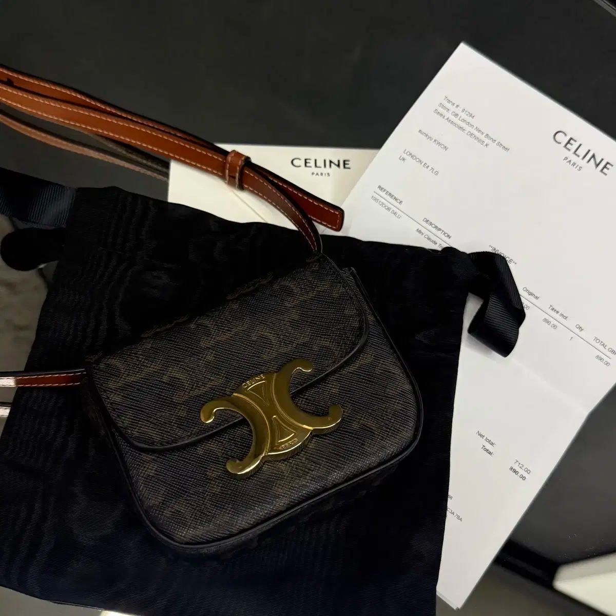 インボイス Celine セリーヌ トリオンフ ミニ クロスバック MERCADOAVALIA_COM_BR