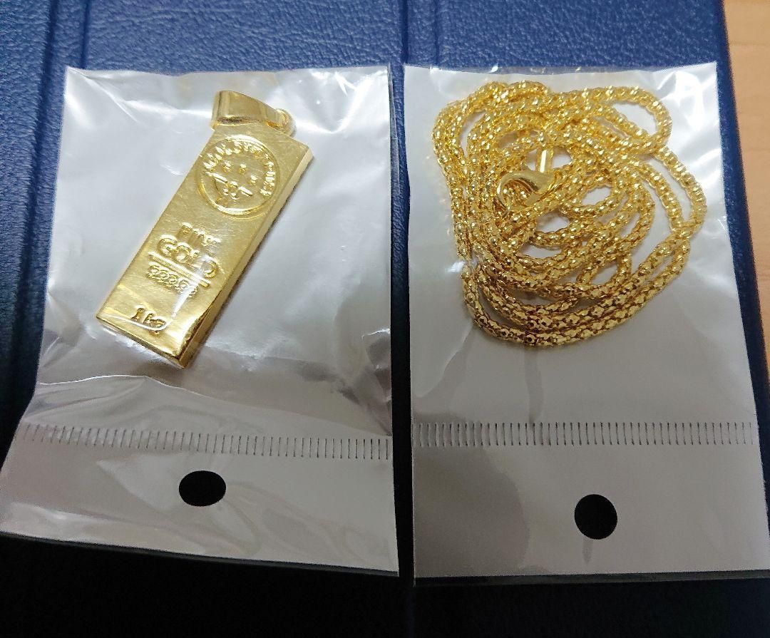 メルカリshops 数量限定 金の延棒 ラスト１つ ゴールドバー ゴールド ネックレス 金塊