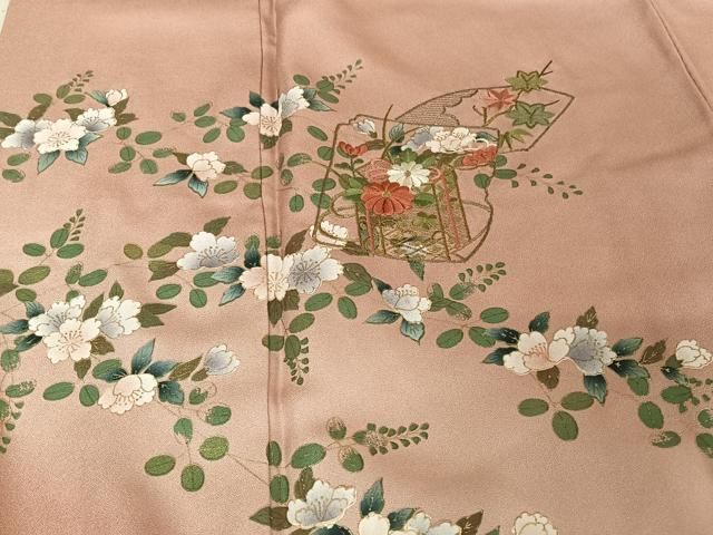 平和屋着物■極上　夏物　訪問着　刺繍　絽　手描き　蜻蛉　トンボ　芒　暈し染め　金彩　逸品　DZAA9087kh5 平和屋着物□極上 夏物 訪問着 刺繍 絽 手描き 蜻蛉 トンボ 芒 暈し