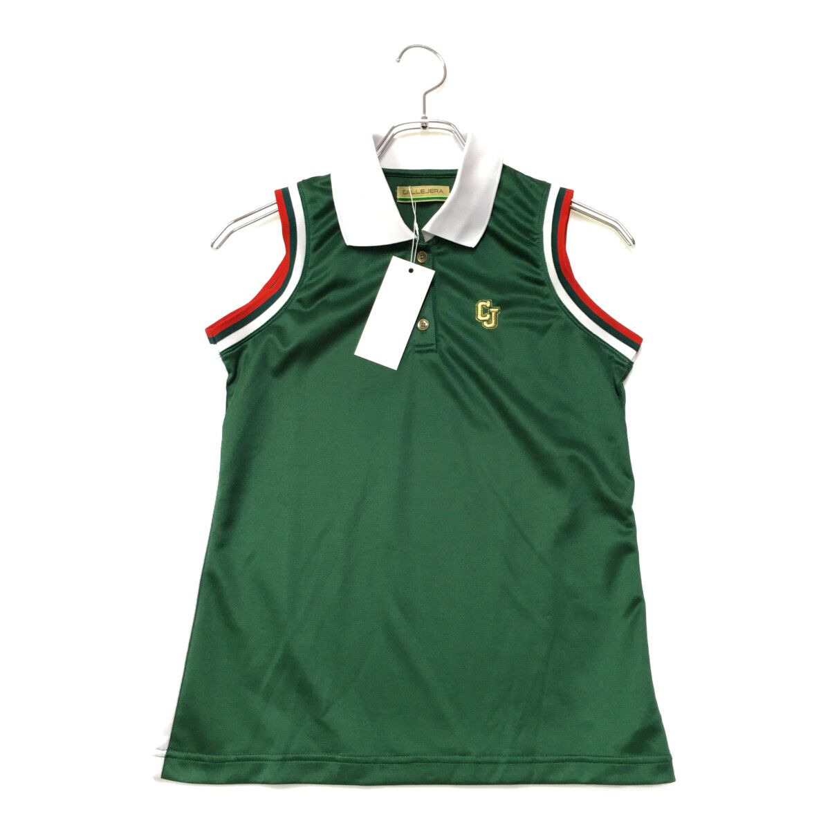 未使用品 レディース カジェヘラ CALLEJERA ノースリーブ 0(S) 緑 グリーン ポロシャツ