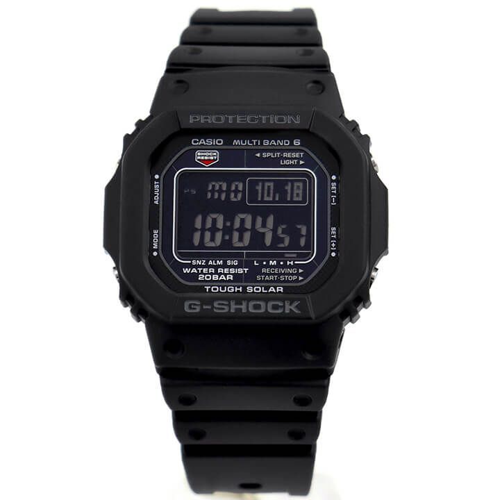 極美品 G-SHOCK GW-M5610BB 電波ソーラー ブラック 反転液晶 カシオ Gショック GW-M5610U-1B 海外モデル メンズ 腕時計 電波