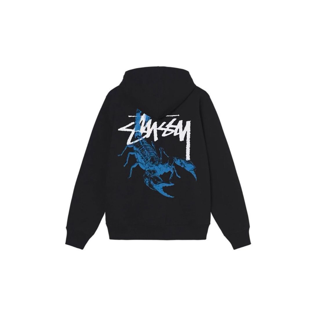 メンズ Stussy スウエットパーカー ベーシックロゴ サソリ匹 