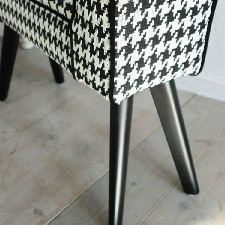 ◇モダンテイスト スツール ベンチ S 椅子 千鳥格子柄チェア