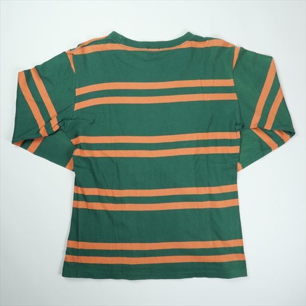 Size 38 At Last & Co アットラスト|BUTCHER PRODUCTS ブッチャープロダクツ BORDER TEE L-S GREEN|ORANGE ロンT 緑 品-良い 20826191