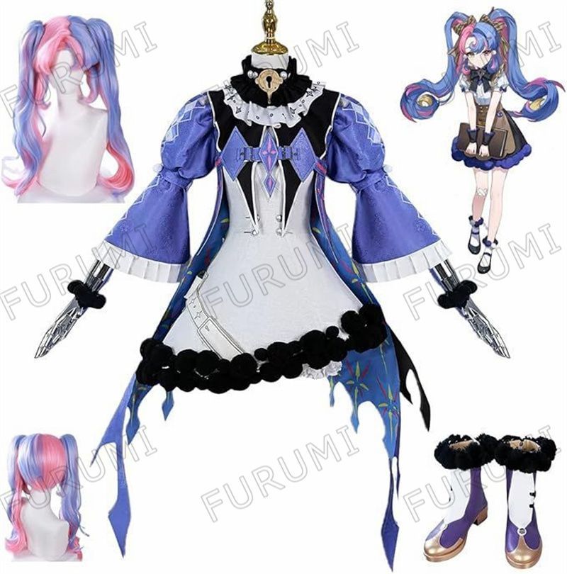 鳴潮 ロココ コスプレ 衣装 洛可可『全セット、アクセサリー、髪