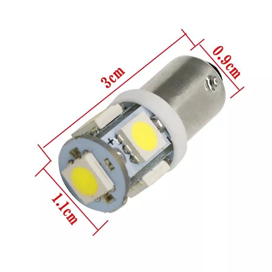 LEDマーカー バルブ 角マーカー球 トラック G14 5連 24V 5050SMD マーカーライト BA9S ルームランプ ポジションランプ  スーパーブライト 10個+予備1個 (ホワイト) - メルカリ