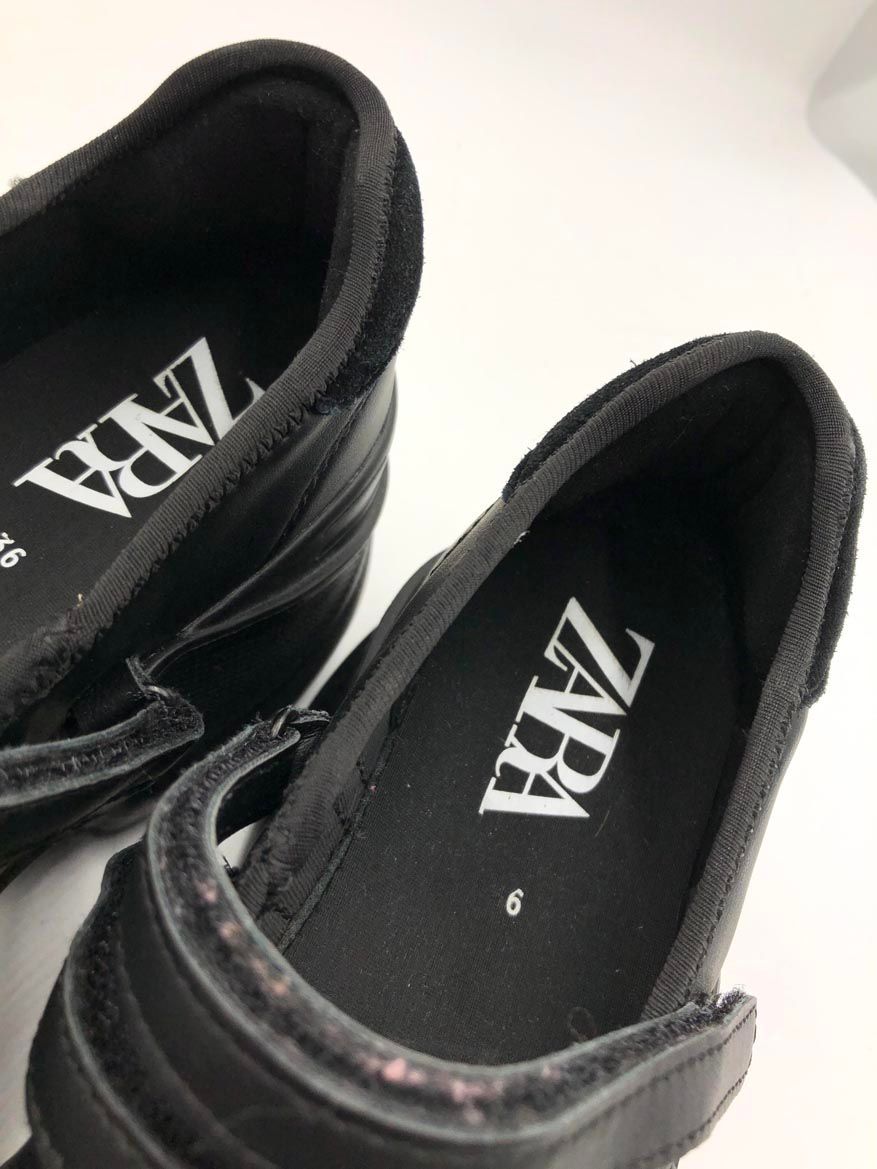 ザラ ZARA 厚底 スニーカー プラットフォーム 36 ザラ zara プラットフォームスニーカー グリーン 白 36 23.5