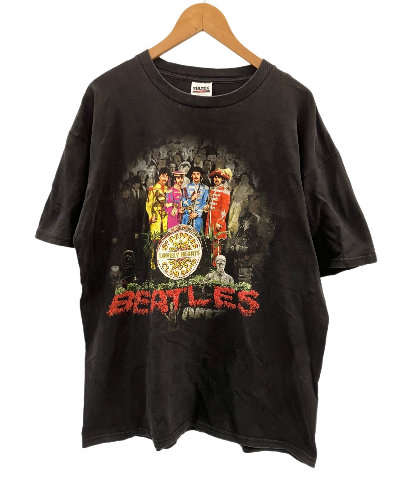 バンド 90’s 90年代 THE BEATLES Sgt. Pepper s Lonely Hearts Club Band ビートルズ サージェントペパーズロンリーハーツクラブバンド VINTAGE XL Tシャツ ブラック 101MT-5056