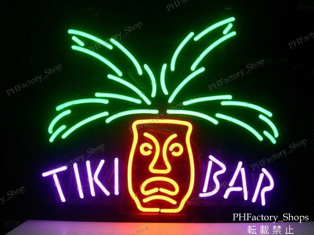 オーダーメイド　ネオンサイン TIKI BAR 看板　ネオン管　BAR ガレージ ネオン看板 ネオン管BAR バー ガレージ オーダーメイド NEON オーダー