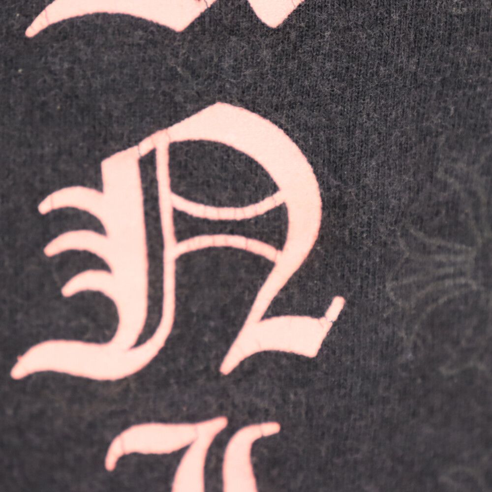 CHROME HEARTS クロムハーツ バックプリント プリント半袖Tシャツ カットソー ブラック/ピンク L