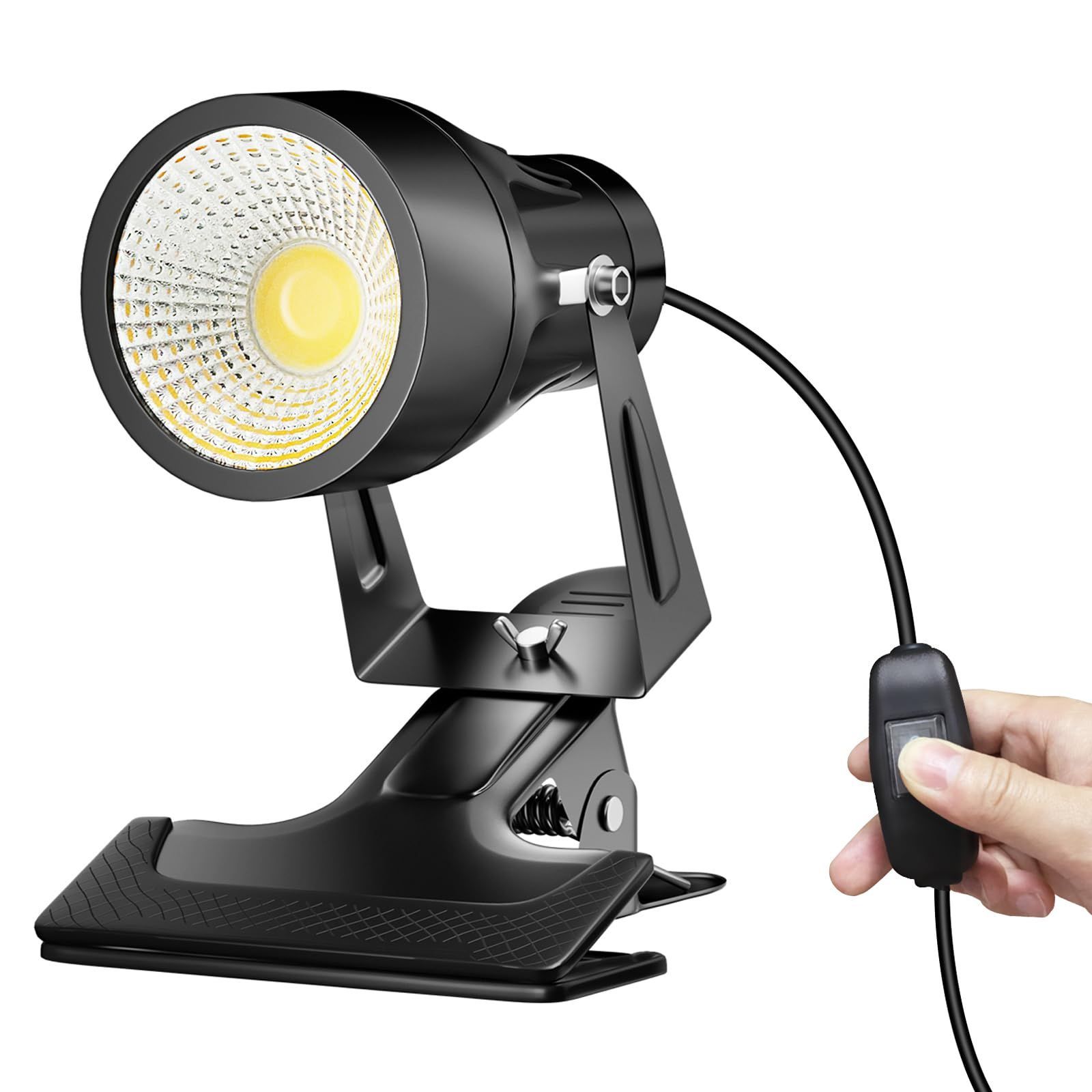 人気商品 ledスポットライト コード長3m 庭の間接 中間スイッチ付き 看板の照明 60W形相当 店頭看板 10W 店舗野外照明 防水型 アーム 防雨 ピッコロライト 小型 ガレージランプ クリップライト 屋内 屋外用 Herimo 電球色1個入