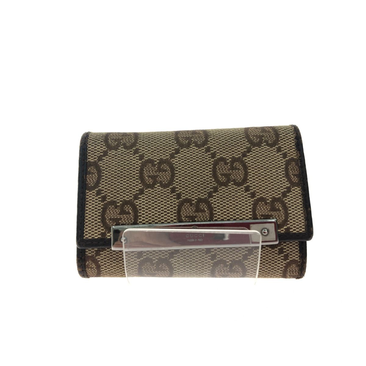 未使用品　箱付き　GUCCI グッチ　キーケース　レザー×キャンバス　GG柄 楽天市場】GUCCI グッチ6連キーケース GGマーモント