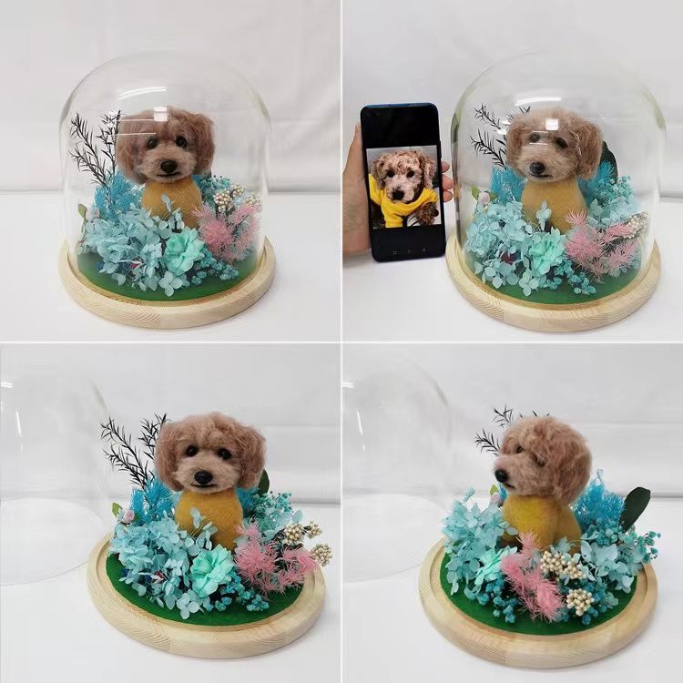 うちの子オーダー 羊毛フェルト 制作 わんこ限定/愛犬の顔わたわた