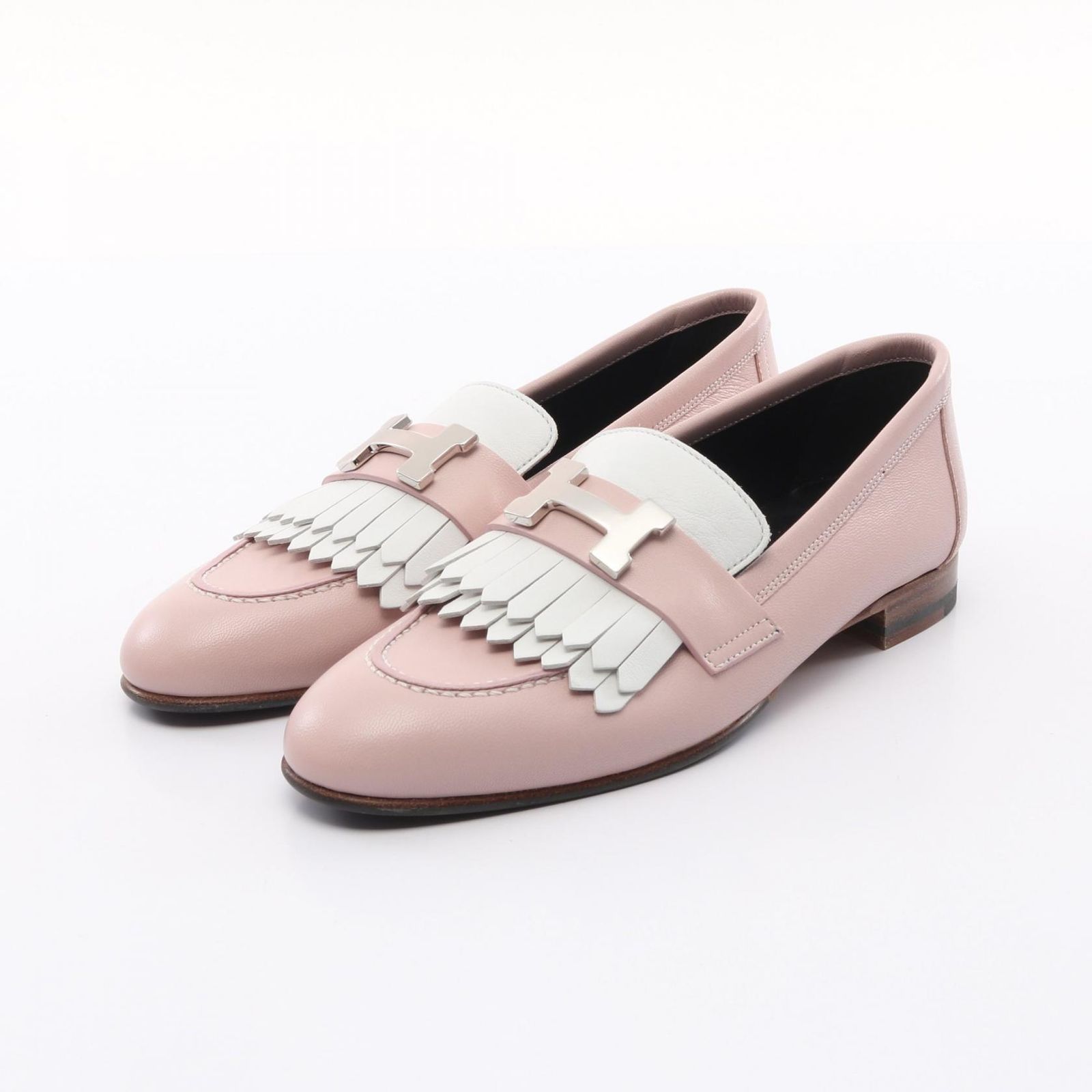 エルメス HERMES モカシン ロワイヤル ローズポルスレーヌ レザー モカシン レディース