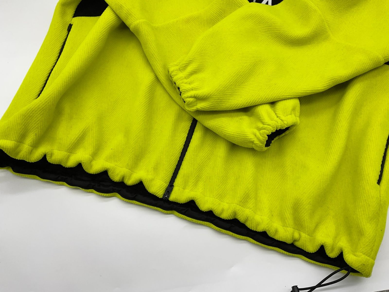 BALENCIAGA バレンシアガ 32 ネオンイエロー ロゴデザインフリース