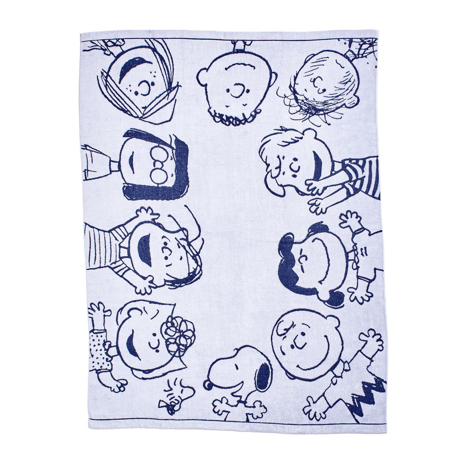 nishikawa 西川 スヌーピー 今治製タオルケット シングル 洗える パフィールコットン使? フレンズ PEANUTS GANG 優しい肌触り 日本製 今治 ブルー FR05100607 PN5601BD Happiness