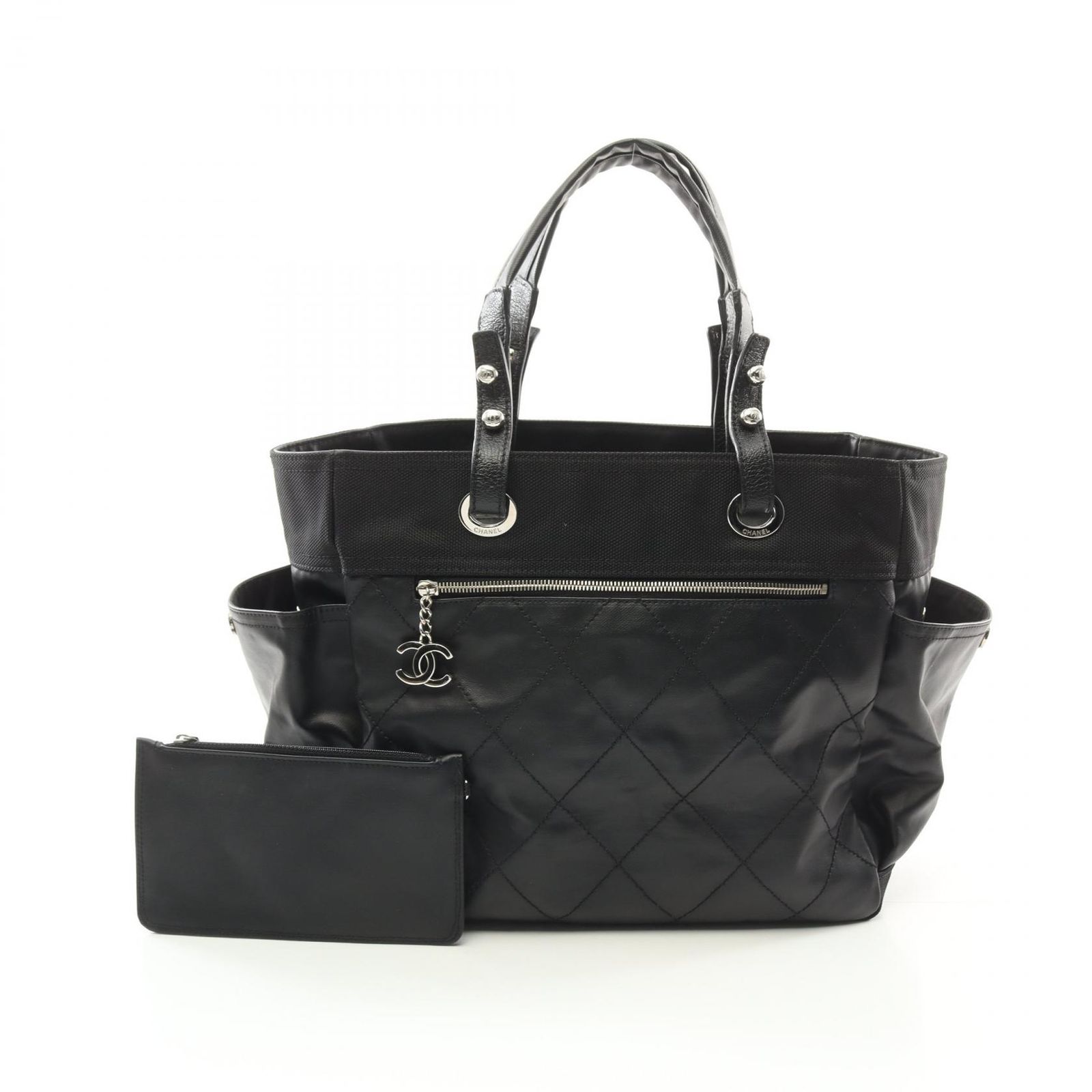 シャネル CHANEL トートバッグ パリビアリッツGM A34210 ブラック PVC 