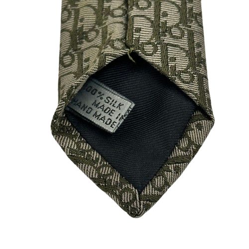 ♪ Christian Dior ディオール オブリーク ネクタイ グリーン カーキ