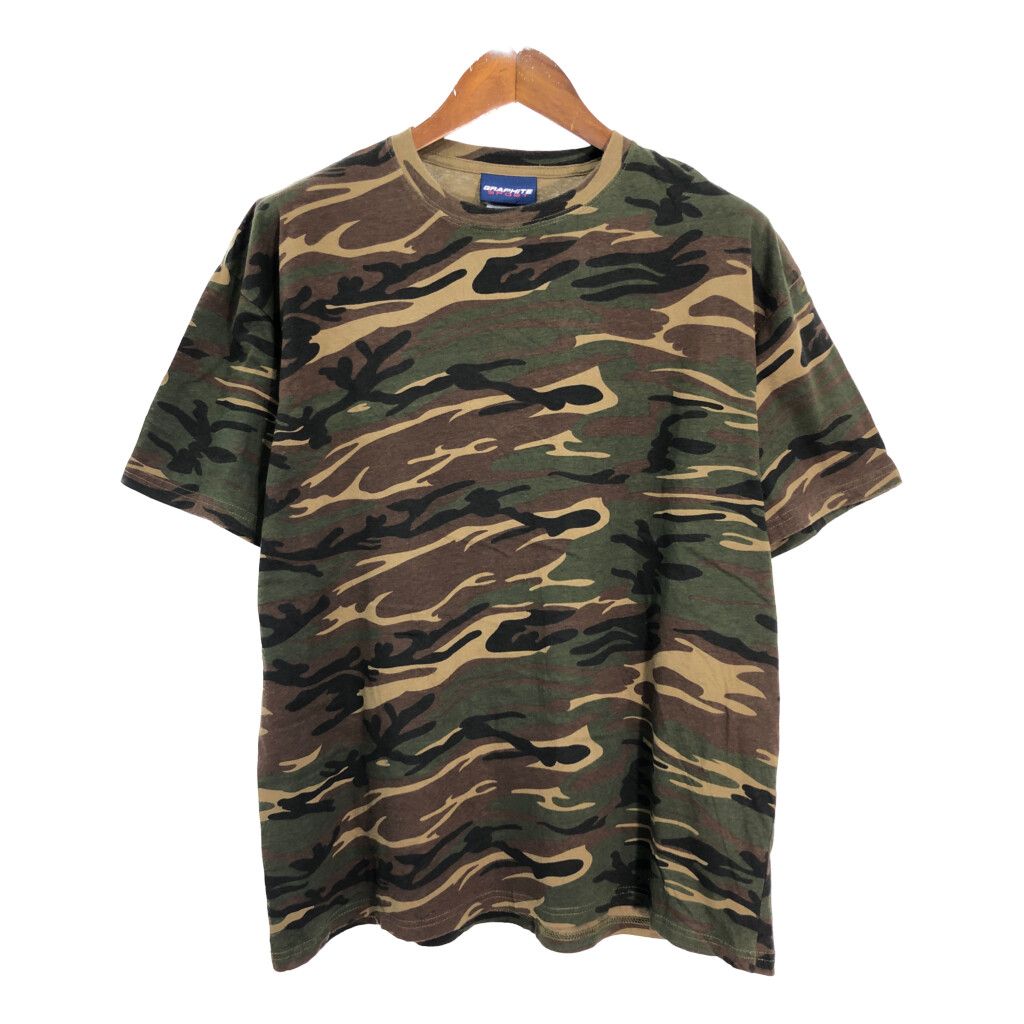 GRAPHITE SPORT 半袖Ｔシャツ 迷彩 マルチ メンズ XL 古着 U0780