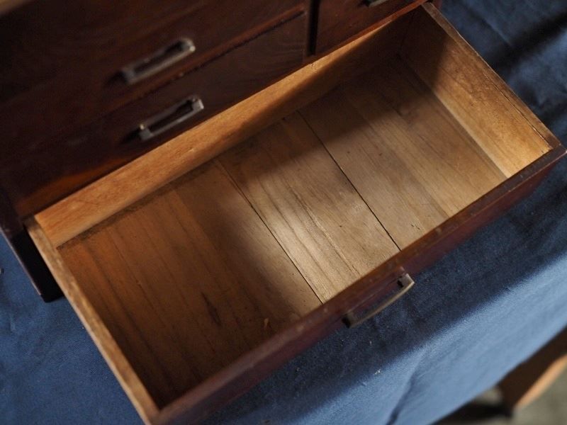 桑貼アンティーク裁縫箱