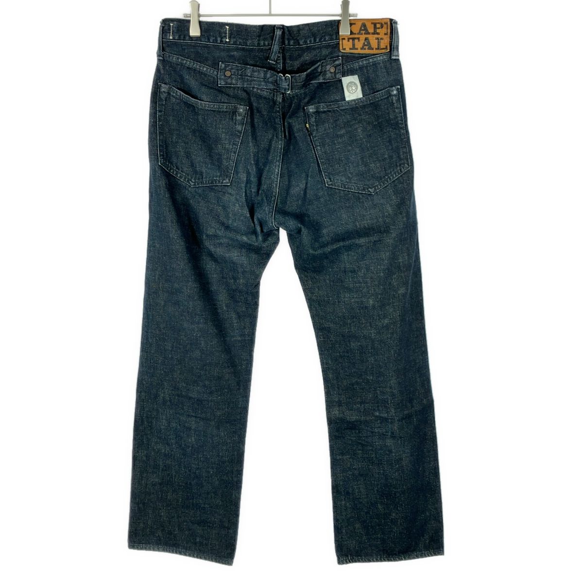 KAPITAL ストレートデニム 34 KAPITAL キャピタル シンチバックストレートデニムパンツ