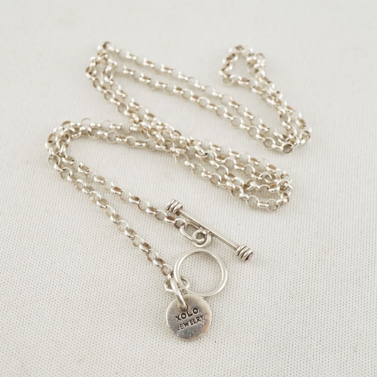 XOLO JEWELRY ネックレス USED美品 シルバー 925 ROUND LINK チェーン ショロ アクセサリー X5499