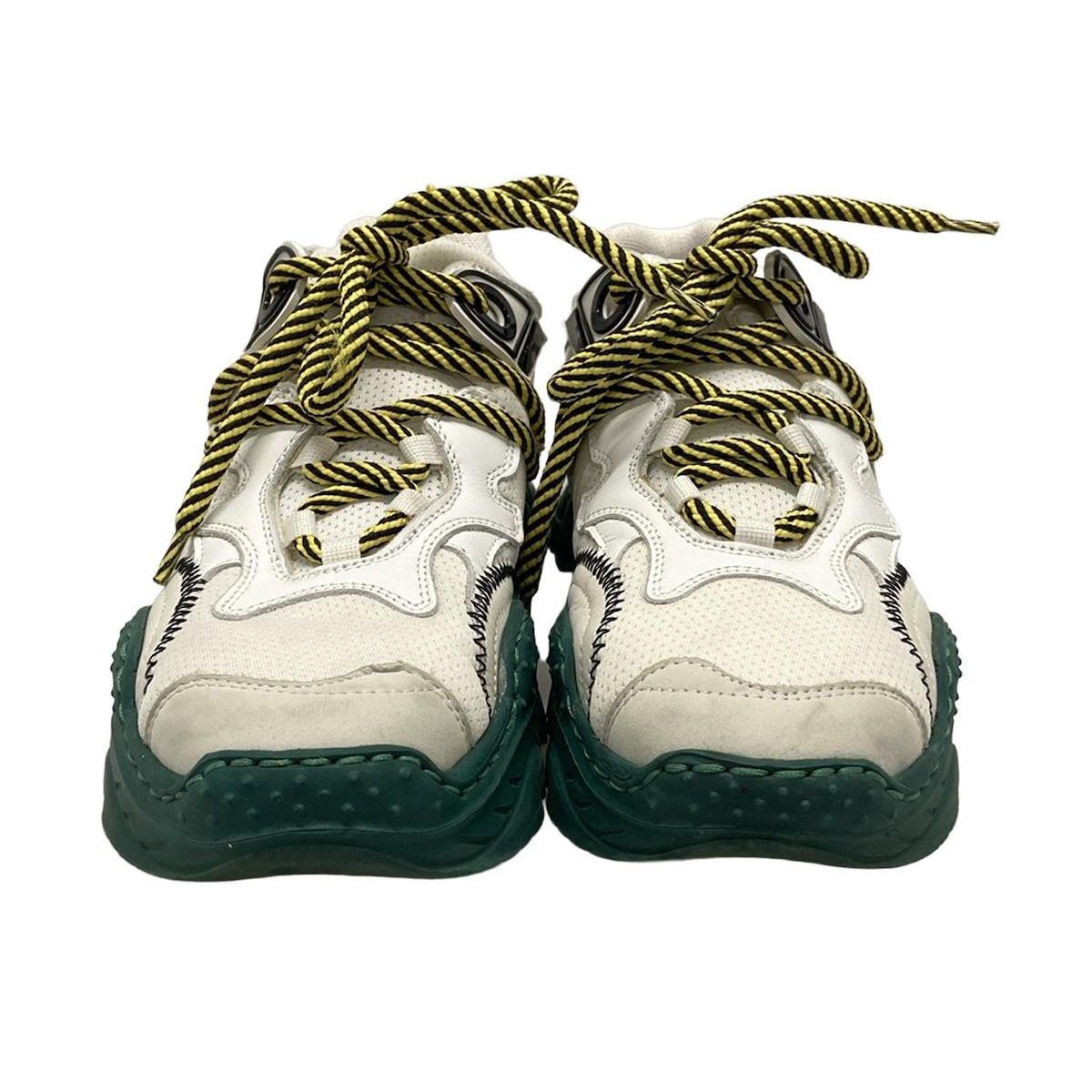 N゜21 ヌメロ ヴェントゥーノ スニーカー 36 レディース - 白×グリーン×イエロー S0046 KIN-KAAI_COM
