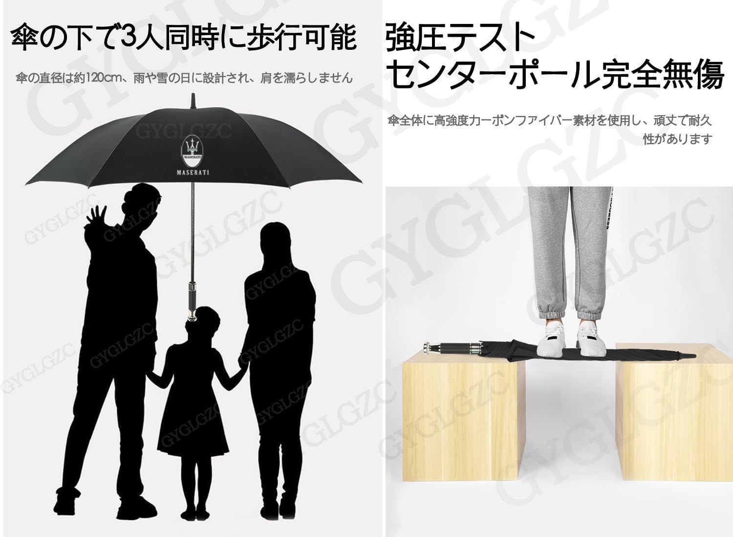 マセラティ　折りたたみ傘 マセラティ 折りたたみ傘 車用 晴雨兼用 紫外線対策 ビジネス