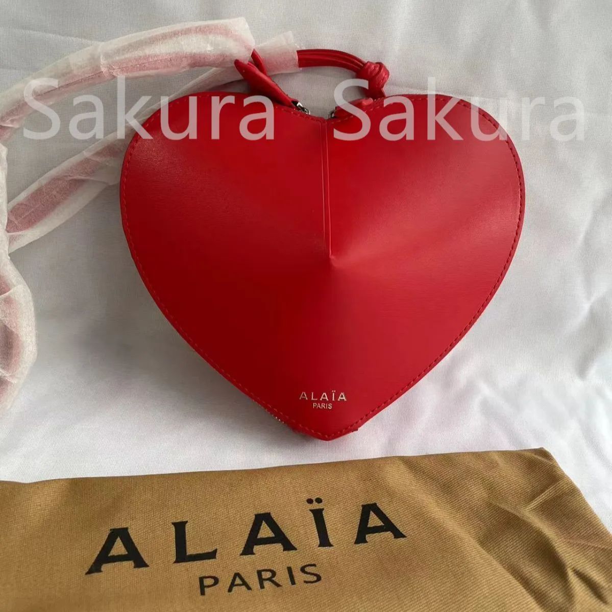 ALAIA アライア LE COEUR  ハート ショルダーバッグ  クロスボディバッグ レッド