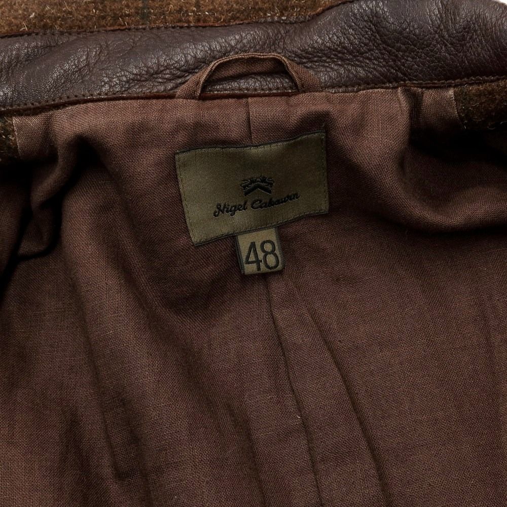 中古】ナイジェルケーボン Nigel Cabourn ウール チェック ピーコート