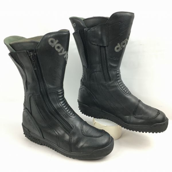 FRY Daytona/デイトナ　ドイツ製　バイクブーツ　ライディング　ツーリング　size38　 23.5-24.0程度〈黒/BLACK/ブラック〉bike/　Boots/Shoes〕菅No.WT33 #BUZZBERG