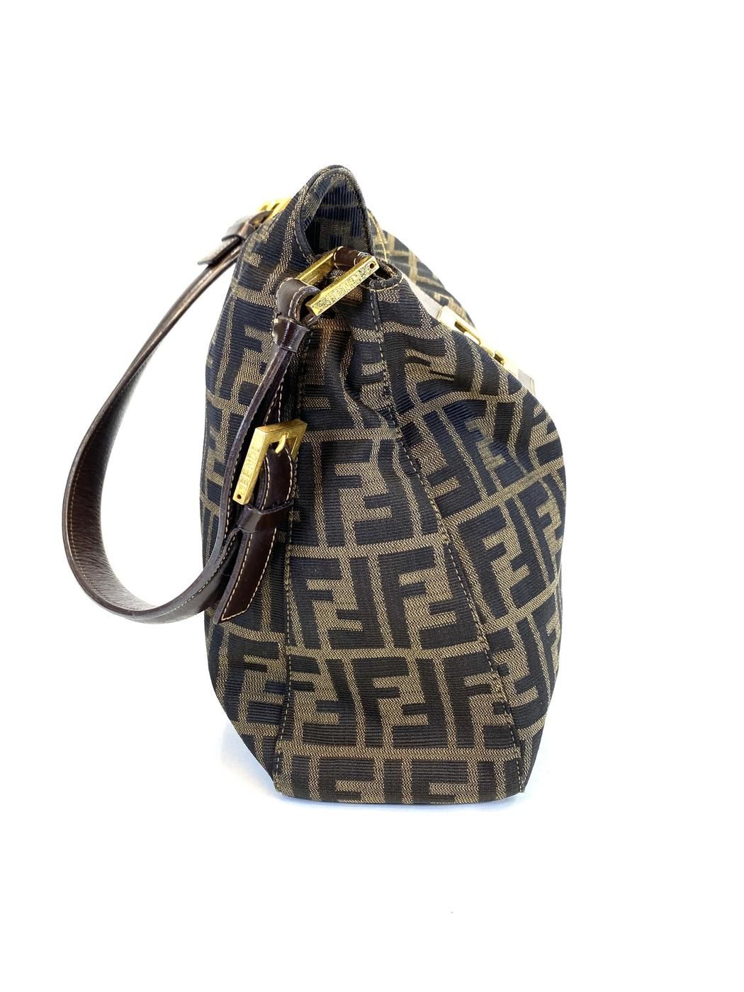 FENDI フェンディ マンマバケット ズッカ柄 FFゴールド金具