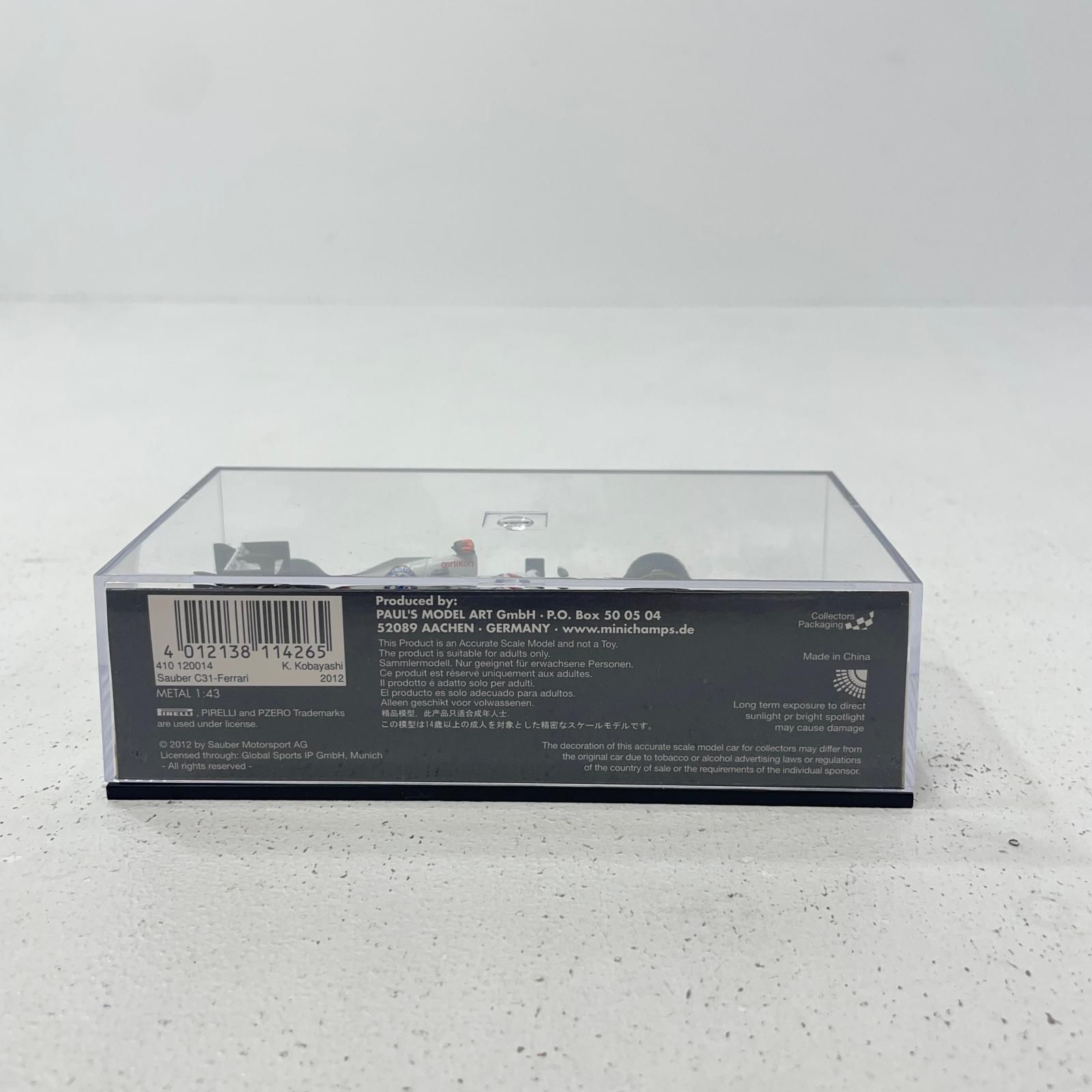 【尾張小牧店】 中古 MINICHAMPS/ミニチャンプス 1/43 ザウバー F1チーム フェラーリ C31 小林可夢偉 2012 [410120014] 【727】 尾張小牧店】 中古 MINICHAMPS/ミニチャンプス 1/43 ザウバー F1