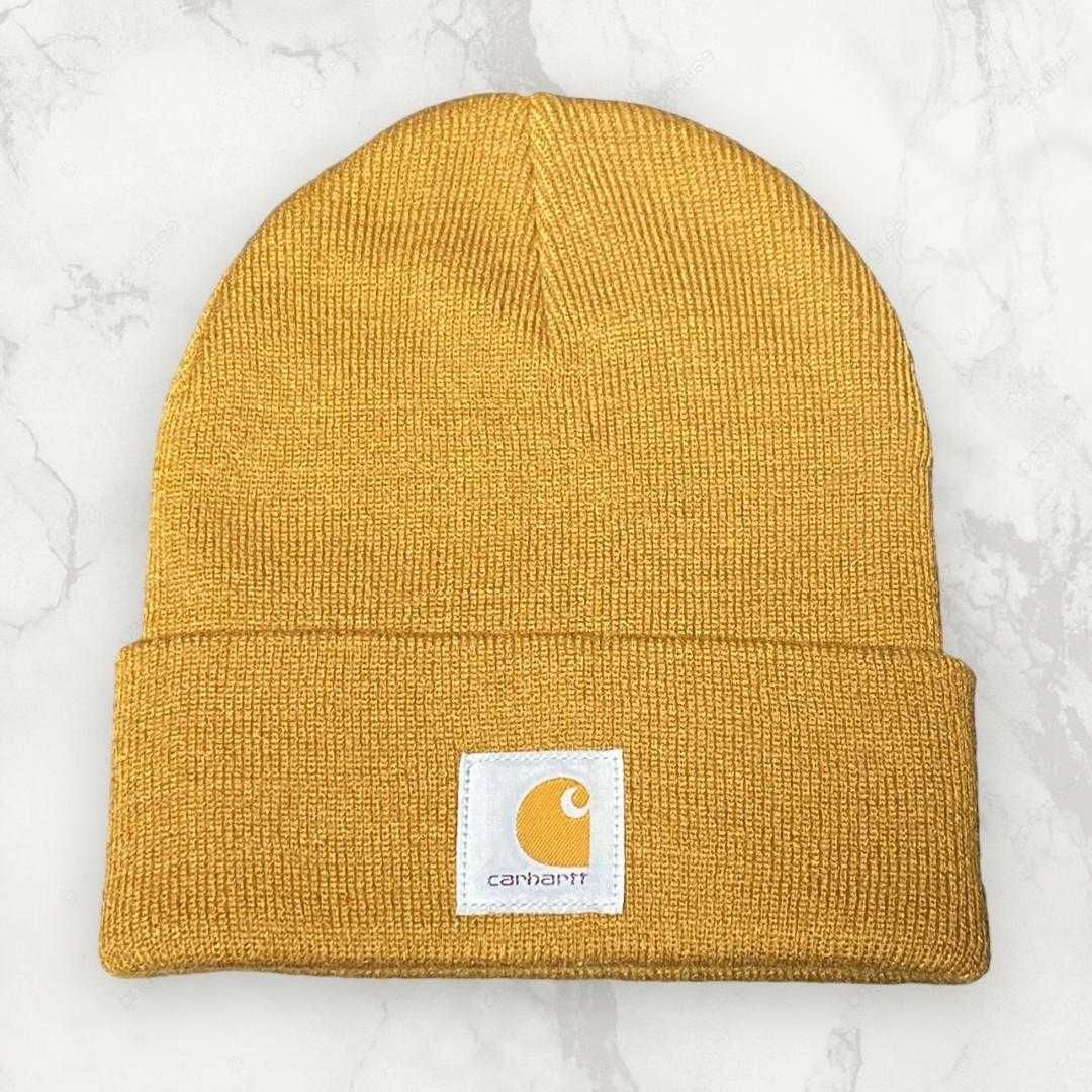 ユーズド　carhartt　カーハート　美品　ブラウン　茶色　ビニー　ニット帽　ニット