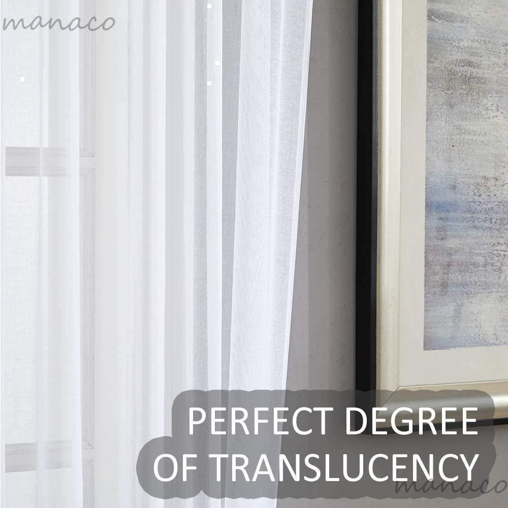 メルカリshops シンプルs ホワイト 白 2枚セット レース カーテン コットン 生地 のれん