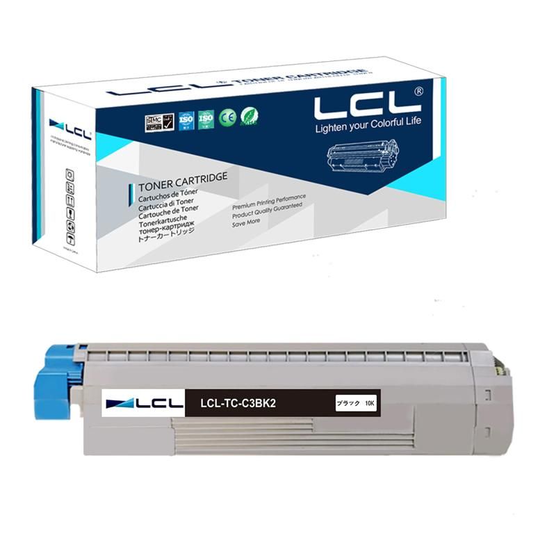 LCL OKI用 TC-C3B TC-C3B2 TC-C3BK2 大容量 10000枚 C844dnw C835dnwt C835dnw 再生トナーカートリッジ (1パック ブラック)