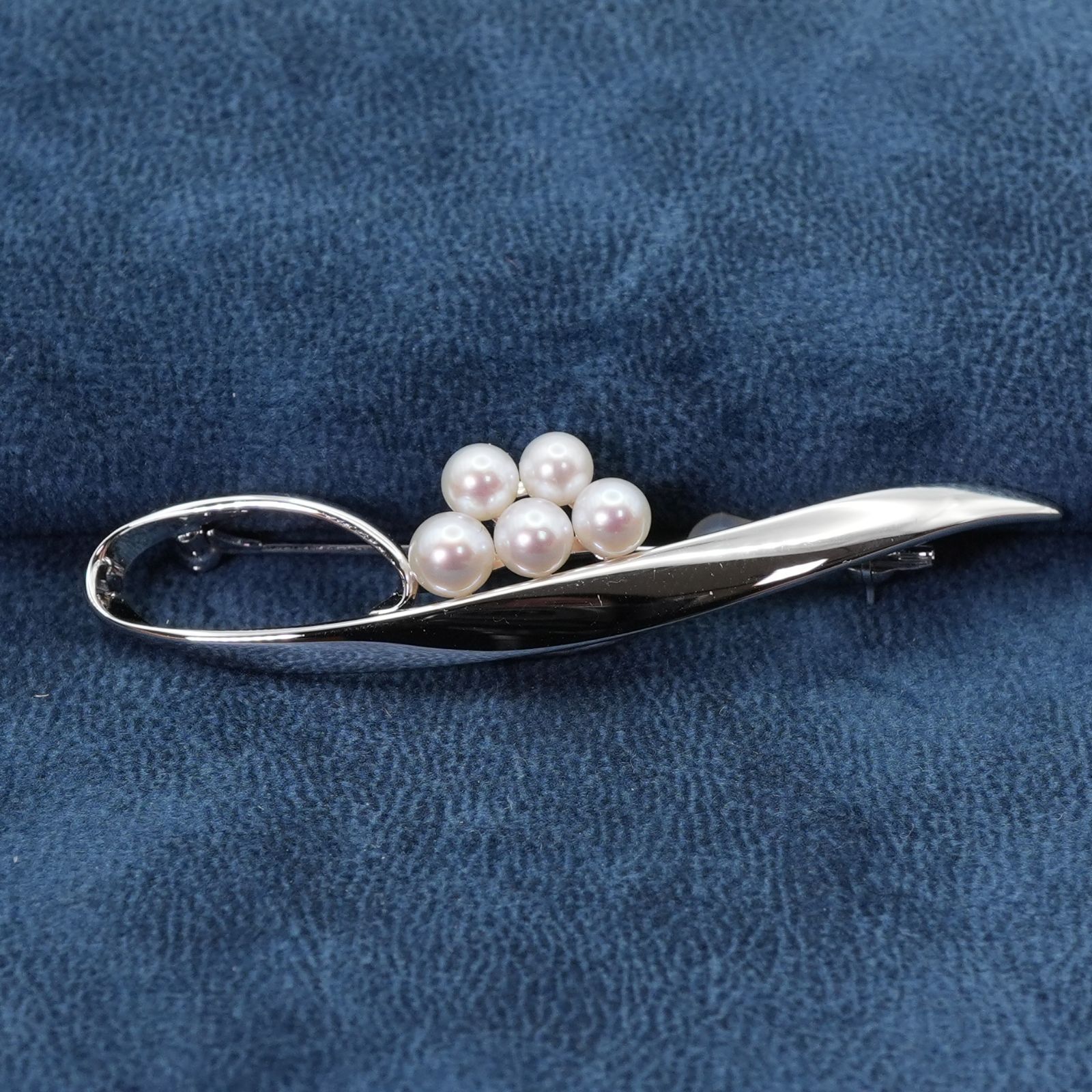 MIKIMOTO ミキモト5珠パールブローチ ☆シルバー製☆ 【公式通販】