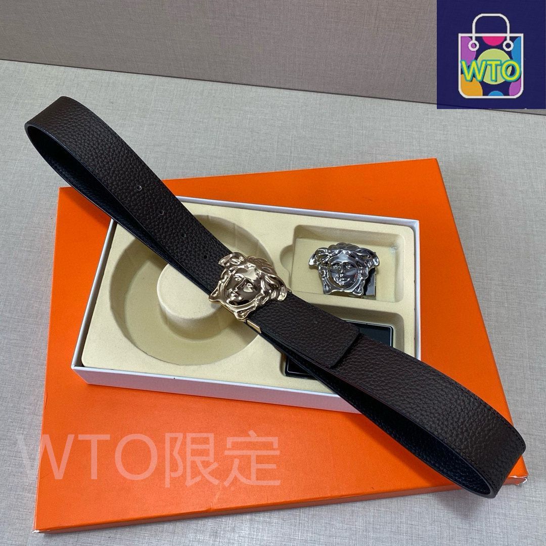 タグ付き未使用品VERSACE COLLECTION 紫 レザー ベルト タグ付き未使用品VERSACE COLLECTION 紫 レザー ベルト