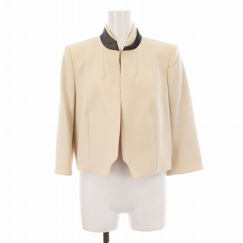 ☆Max Mara Studio☆ウール カシミア シルク ジャケット タルガ] ウール リネン シルクフリゼ ジャケット, sand | 