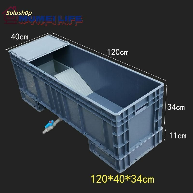亀飼育用水槽 カメ用水槽 大型カメ飼育ケース 亀水槽 大きい 60x40x23 CM 亀観察飼育用プラスチック水槽日向ぼっこ台 観察 排水孔 階段 カメ 飼育ケース 爬虫類 STEELWINDOWSANDDOORS_COM