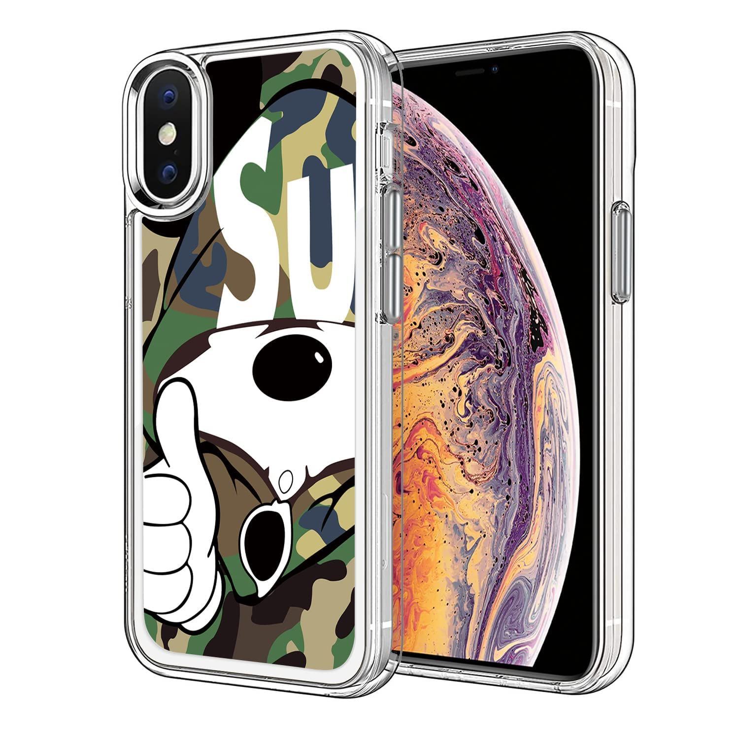 【数量限定】Xs ケース iPhone X ケース 5.8 インチ クリア 可愛い iPhone おしゃれ クールでかっこいい指の キャラクターシェル 薄い 軽量 指紋防止/滑り止め黄変防止 耐衝撃 アイフォン X/XS 用 ケ