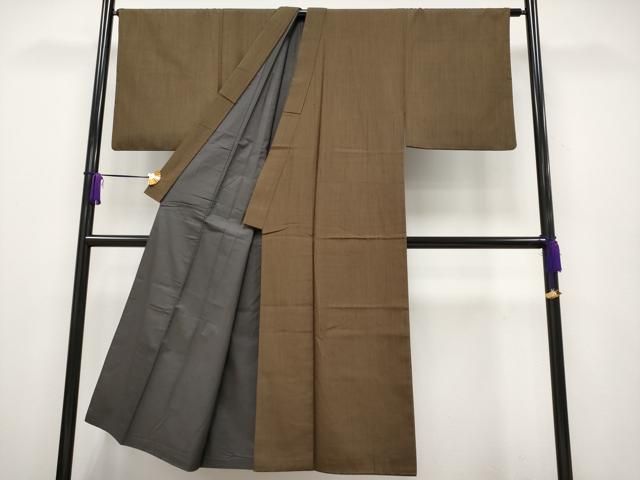 平和屋本店□極上 男性 紬 色無地 黄枯茶色地 逸品 CYAA2310s5 - メルカリ