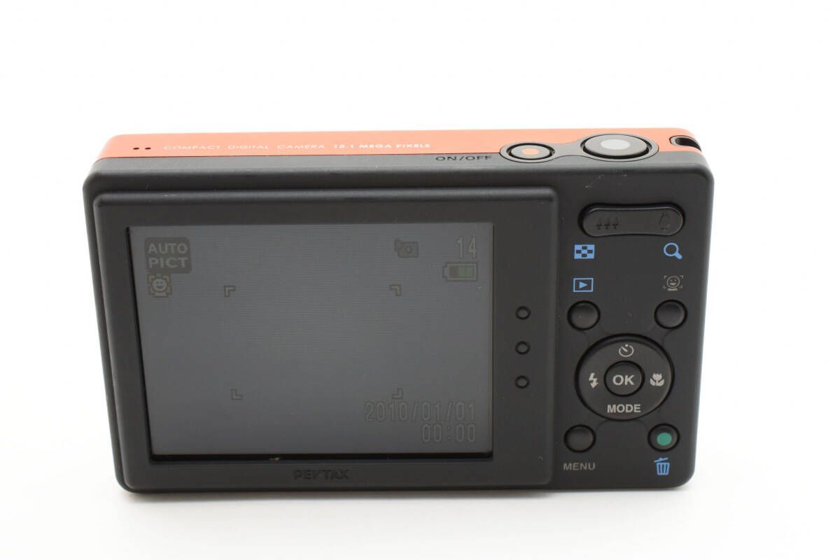 ☆極上品☆ ペンタックス PENTAX Optio H90 オレンジ 充電器付属