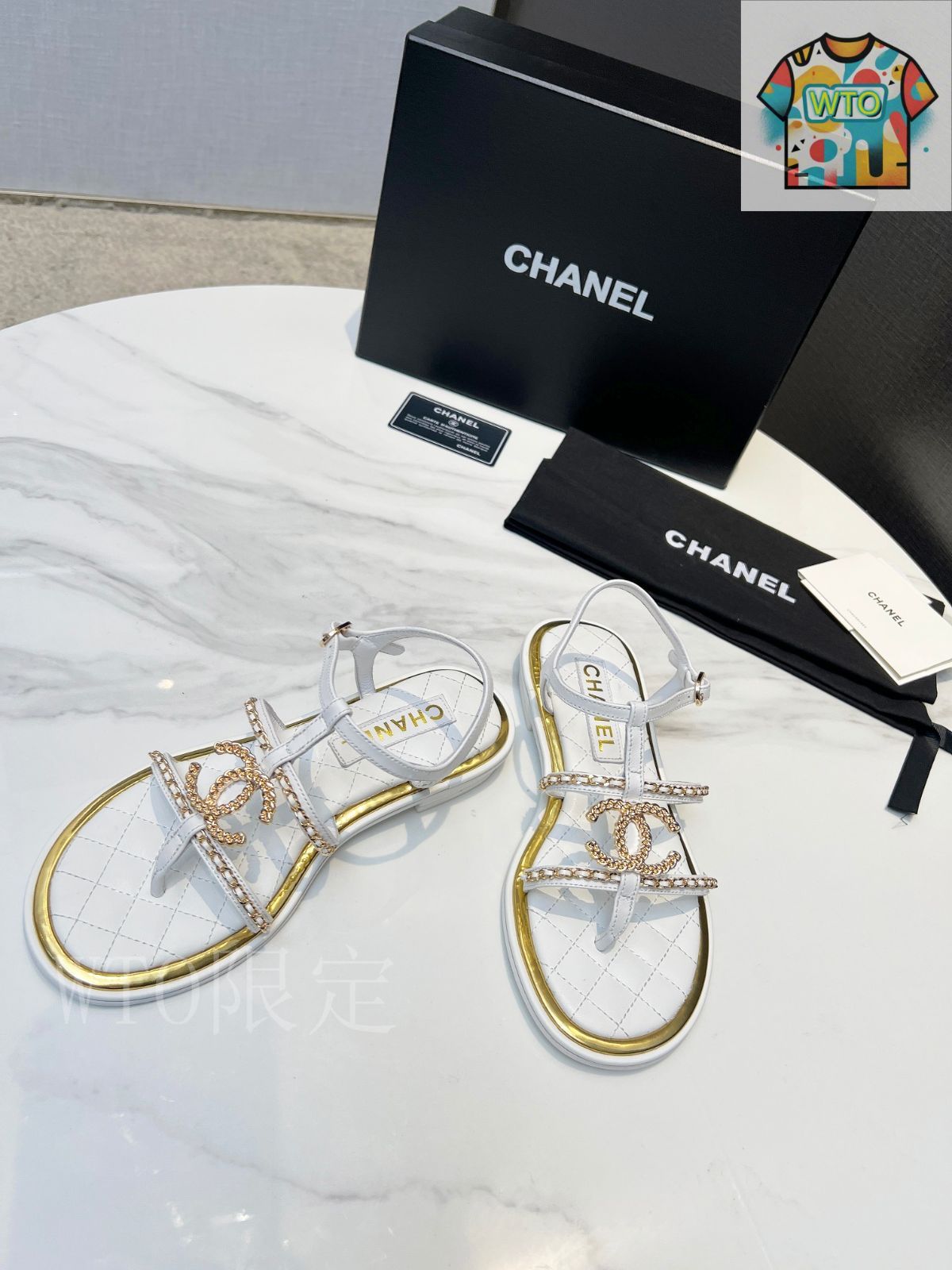 CHANEL アンクルストラップサンダル01-2 - メルカリ