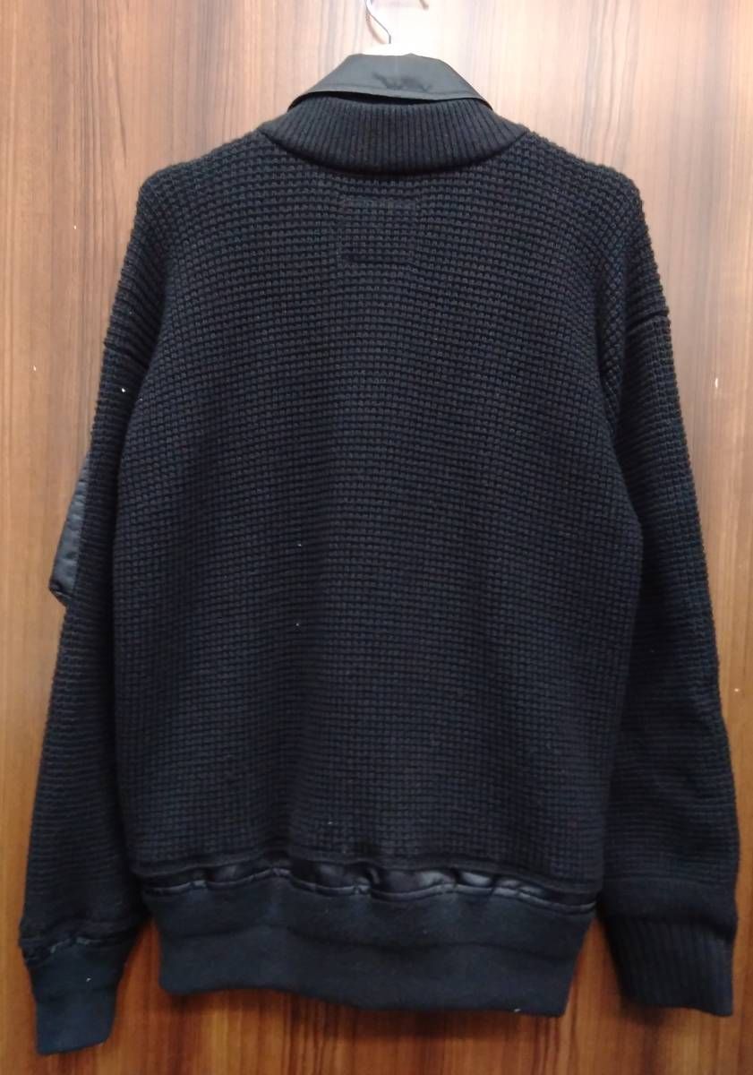 お値下げしました】 sacai / サカイ ニット ブルゾン 21-02631M Wool Knit Blouson ブラック 1(S～M相当) -  メルカリ