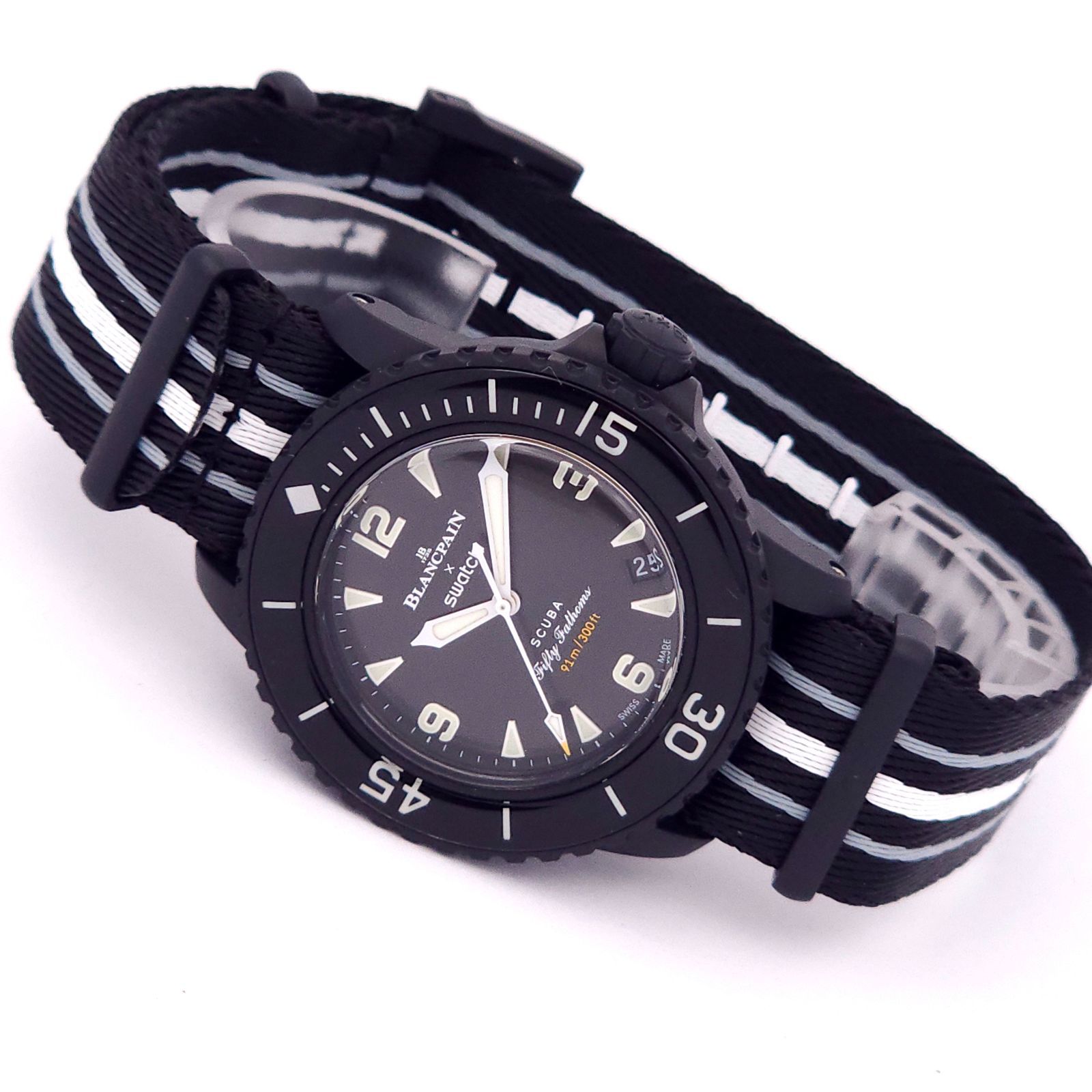 ☆美品 BLANCPAIN×swatch ブランパン×スウォッチ 自動巻 動作品 黒 