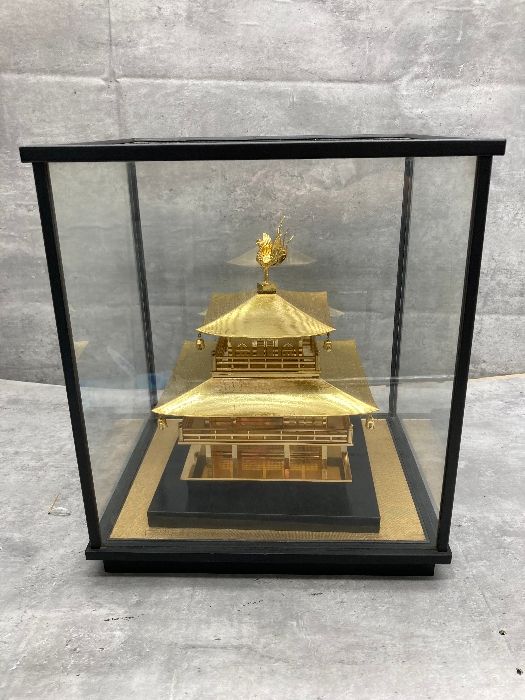 金閣寺オブジェ 縁起物 金閣寺 金メッキ 金属製 置物 京都 インテリア