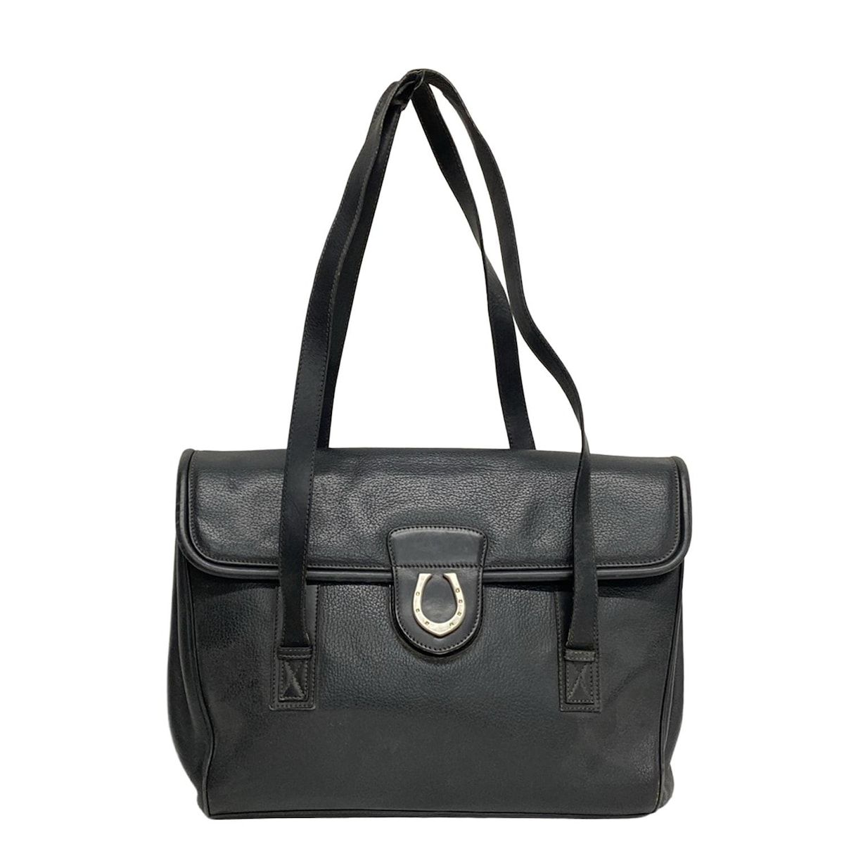 GUCCI グッチ ショルダーバッグ グッチ 黒 ホースシュー レザー